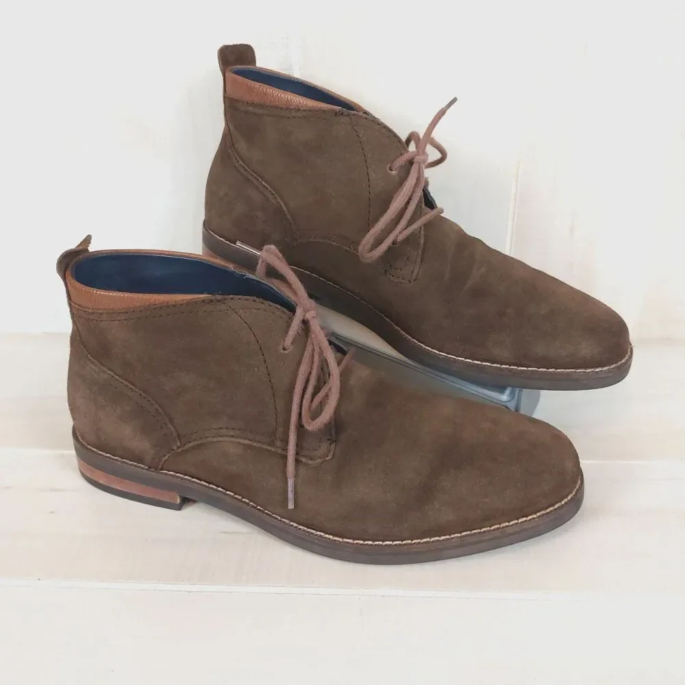Cole Haan Ogden Stitch II Chukka Boots Men's Size 9M Muir Brown Suede C26393